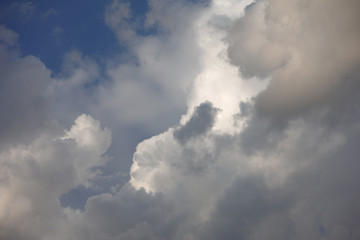 Beautiful summer clouds blue sky