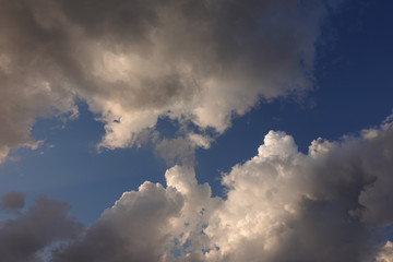 Beautiful summer clouds blue sky