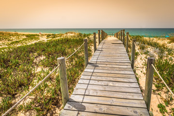 Beach of Faro, Algarve, Portugal
