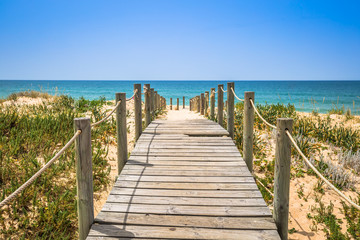 Fototapeta na wymiar Beach of Faro, Algarve, Portugal