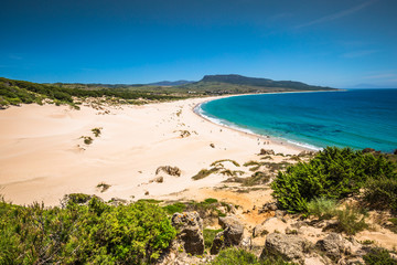 Sand dune of Bolonia beach, province Cadiz, Andalucia, Spain