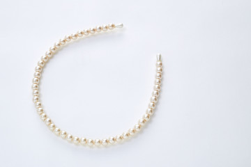 pearl hair band  on white background