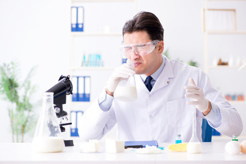 Food scientist testing new stuff in the lab