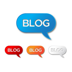 Blog icon rounded vector