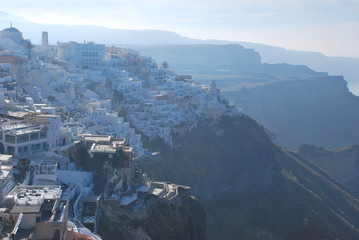 Architecture in Fira in Santorini Island