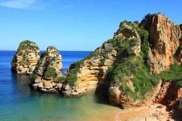 Ponta de Piedade in Lagos, Algarve coast in Portugal