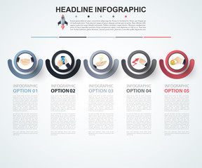 Abstract infographics number options template. Vector illustration. Can be used for workflow layout, diagram, business step option, banner, web design.