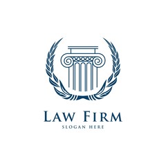 Law Firm,Law Office, Lawyer services, Luxury vintage crest logo, Vector logo template