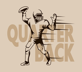 Quarterback Graphic Isolated