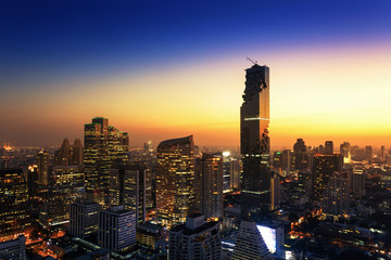 Naklejka premium City Scape Bangkokk Buildings Travel Concept.