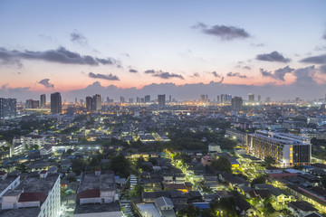 Fototapeta na wymiar morning time view of Bangkok city, thailand