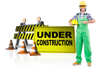 Concept of under construction for your webpage