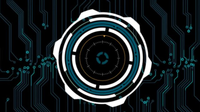 HUD Hi Scifi Circle Elements Futuristic Technology On Circuit Board Background