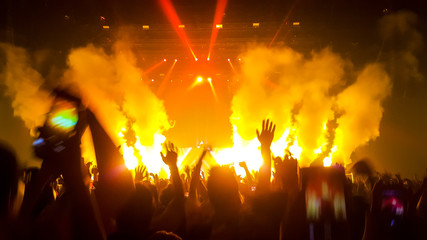 Happy People Dance in Nightclub Party Concert