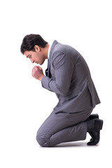 Businessman isolated on the white background