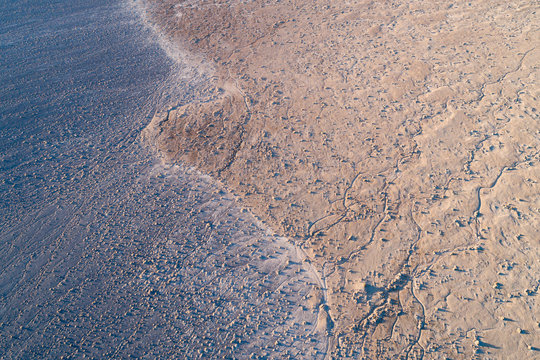 Salt Lake in Desert, Damghan, Iran