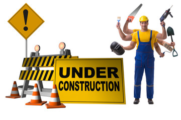 Concept of under construction for your webpage