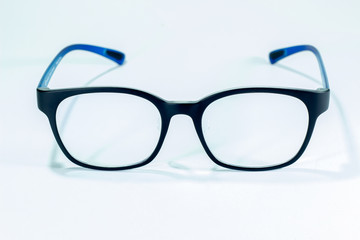 isolated glasses on a white background.