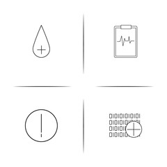 Healthcare And Medical simple linear icon set.Simple outline icons