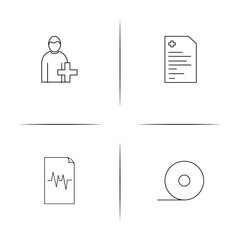 Obraz na płótnie Canvas Healthcare And Medical simple linear icon set.Simple outline icons