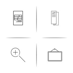 Creative Process And Design simple linear icon set.Simple outline icons