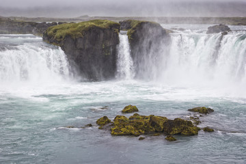 The Goðafoss is a waterfall in Iceland