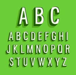 Retro alphabet.