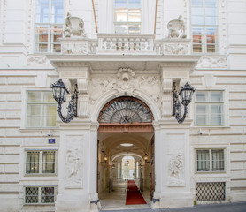 Fototapeta premium Winterpalais (Stadtpalais) Prinz Eugen von Savoyen in der Himmelpfortgasse in Wien, Österreich