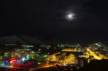 Fototapeta na wymiar ザイサントルゴイから見るウランバートルの夜景