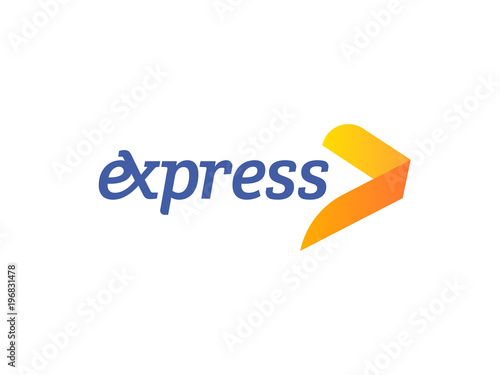 Transport Logistic Logo Arrow For Express Delivery Or Courier