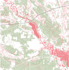 Streszczenie mapa geograficzna Czarnobyl, Ukraina. Kolor wektorowa - 196831615