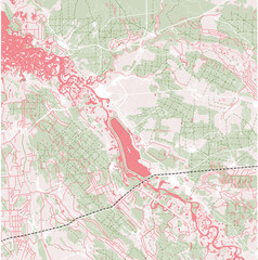 Abstract geographical map. Color vector image
