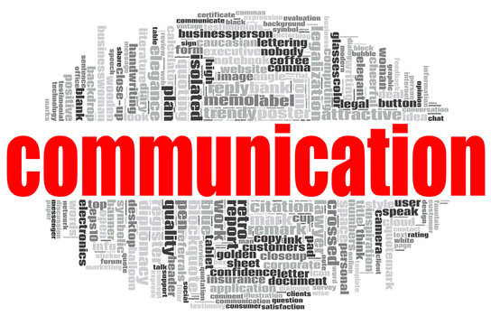Communication word cloud