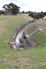 bluestone canal at Malmsbury reservoir site in Australia