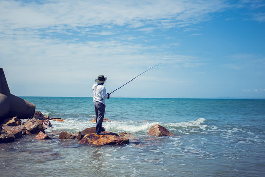 Fishing on the beach  Free stock photos - Rgbstock - Free stock