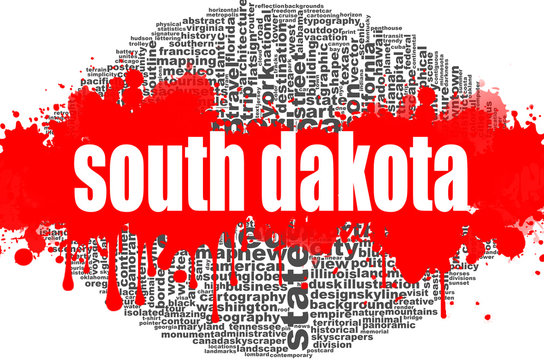 South Dakota word cloud design