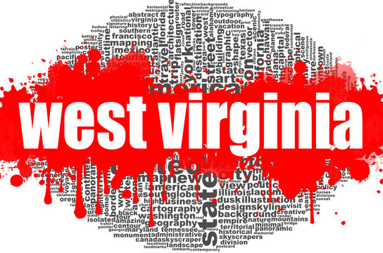 West virginia word cloud design