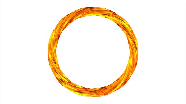 Twisted ring on white background. isolated 3d render