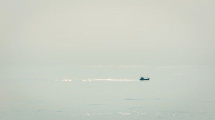A fishing boat by sea