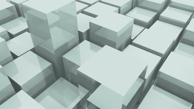 4k,abstract 3d metal cubes animation background.