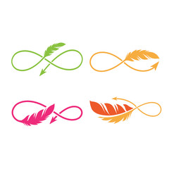 Set of  Feather logo