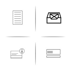 Cyber Security simple linear icon set.Simple outline icons