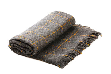 Grey checkered blanket