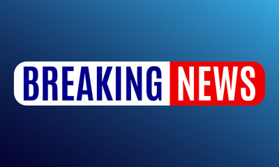 Breaking news banner. News logo or emblem design template. Vector illustration.