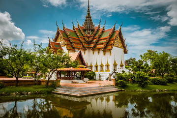 Fototapeta premium Buddhist temple replica, Ancient Siam, Thailand