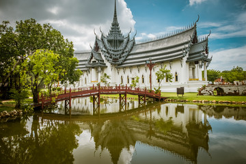 Naklejka premium Buddhist temple replica, Ancient Siam, Thailand