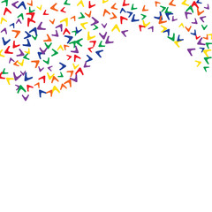 Vector Confetti Background Pattern. Element of design. Colorful arrows on a white background
