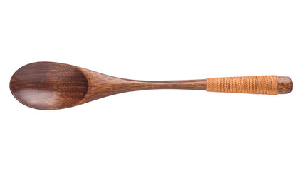 wooden spoon isolated on white background, clipping path, full depth of field