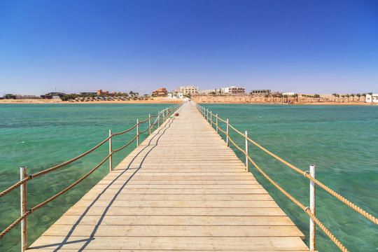 Pier on the beach of Red Sea in Hurghada, Egypt © Patryk Kosmider