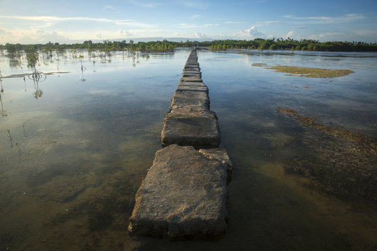 A Stone Bridge in Olango Island